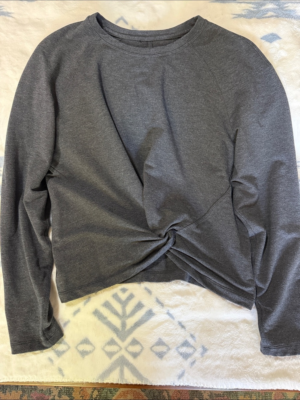 lululemon athletica Dark Gray Twisted Front Crew Sweatshirt